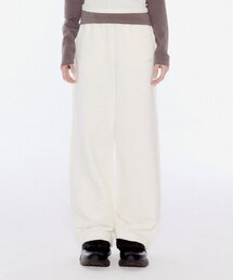 YOUHEE WIDE JOGGER PANTS WHITE