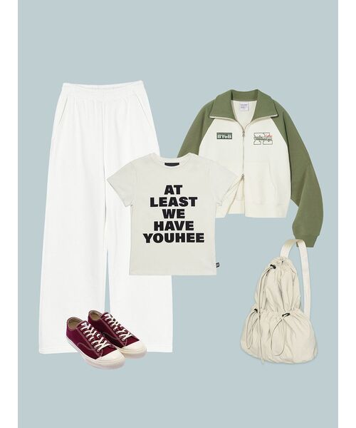 YOUHEE（ユヒ）の「YOUHEE WIDE JOGGER PANTS WHITE（スウェットパンツ・レディース・その他・FREE）」の10枚目の写真