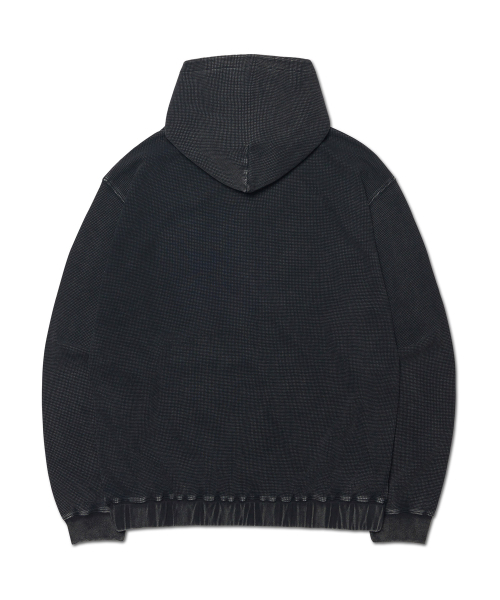 NOMANUAL(NOMANUAL)の「VINTAGE WAFFLE HOODED ZIP-UP - WASHED BLACK(パーカー・レディース・その他・LARGE/X-LARGE/SMALL/MEDIUM)」の2枚目の写真