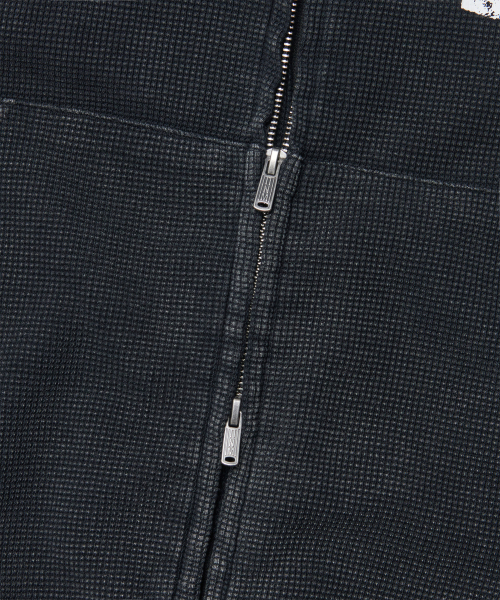 NOMANUAL(NOMANUAL)の「VINTAGE WAFFLE HOODED ZIP-UP - WASHED BLACK(パーカー・レディース・その他・LARGE/X-LARGE/SMALL/MEDIUM)」の6枚目の写真