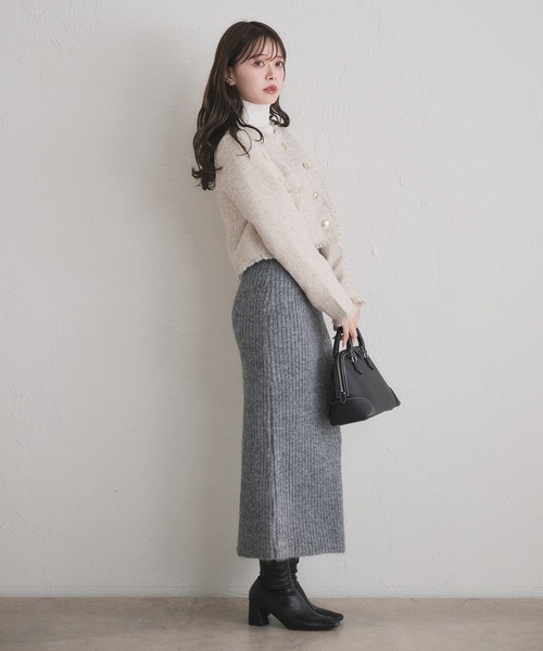 fupel(フぺル)の「2way brushed knit setup / 2way起毛ニットセットアップ(セットアップ・レディース・オフホワイト/グレー/ネイビー・FREE)」の10枚目の写真