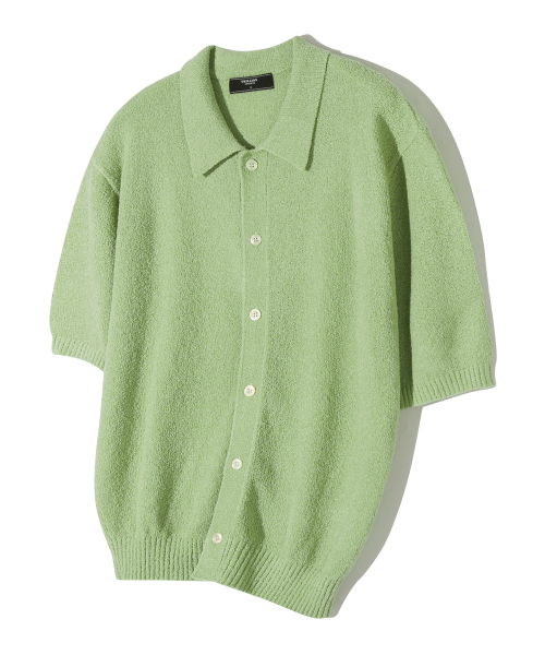 TRILLION(トリリオン)の「ウォッシャブルブックルカラー 半袖ニット(LIGHT GREEN)(Tシャツ/カットソー・レディース・その他・MEDIUM/LARGE/X-LARGE)」の1枚目の写真