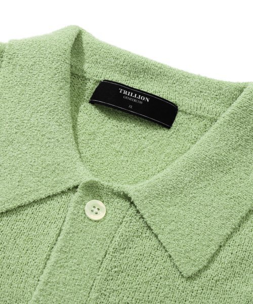 TRILLION(トリリオン)の「ウォッシャブルブックルカラー 半袖ニット(LIGHT GREEN)(Tシャツ/カットソー・レディース・その他・MEDIUM/LARGE/X-LARGE)」の11枚目の写真