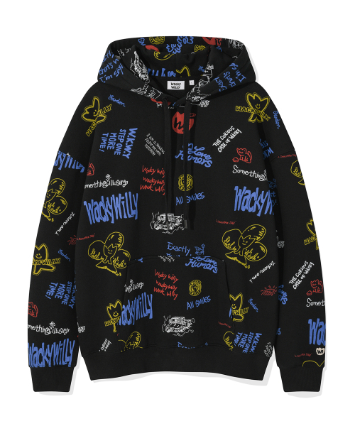 Wacky WiLLy(ワッキーウィリー)の「キキオールオーバーグラフィックフードブラック(パーカー・レディース・その他・SMALL/MEDIUM/LARGE/X-LARGE)」の2枚目の写真