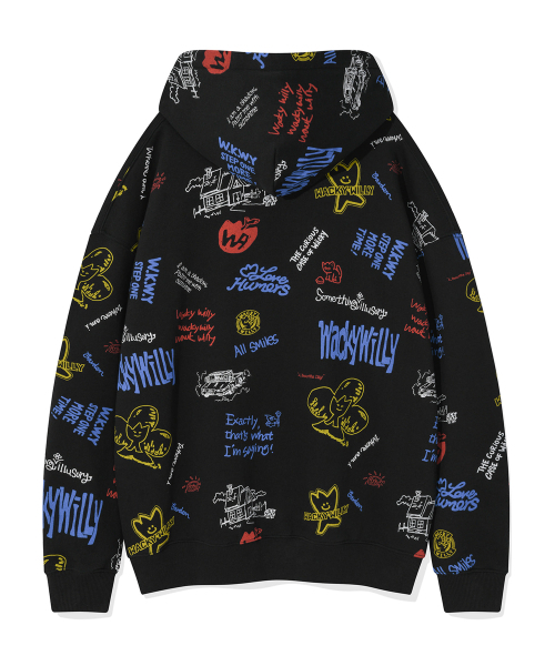 Wacky WiLLy(ワッキーウィリー)の「キキオールオーバーグラフィックフードブラック(パーカー・レディース・その他・SMALL/MEDIUM/LARGE/X-LARGE)」の3枚目の写真
