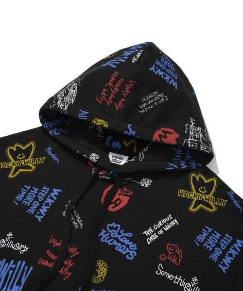 Wacky WiLLy(ワッキーウィリー)の「キキオールオーバーグラフィックフードブラック(パーカー・レディース・その他・SMALL/MEDIUM/LARGE/X-LARGE)」の4枚目の写真