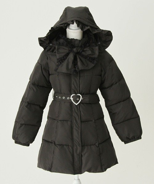 ビッグボウタイリボンAラインフェイクダウンコート【中綿】（その他