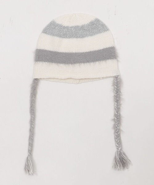 WEGO（ウィゴー）の「WEGO/ラメラインニットキャップ（ニットキャップ/ビーニー・レディース・ブラック/ホワイト/ベージュ・FREE）」の8枚目の写真