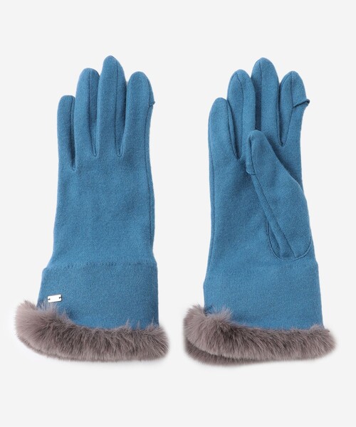 MACKINTOSH LONDON（マッキントッシュ ロンドン）の「【Precious12月号】カシミヤニットグローブ（手袋・レディース・ブルー系その他4/ベージュ/ブラック・FREE）」の3枚目の写真