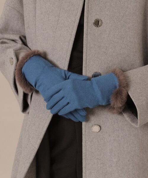 MACKINTOSH LONDON（マッキントッシュ ロンドン）の「【Precious12月号】カシミヤニットグローブ（手袋・レディース・ブルー系その他4/ベージュ/ブラック・FREE）」の6枚目の写真