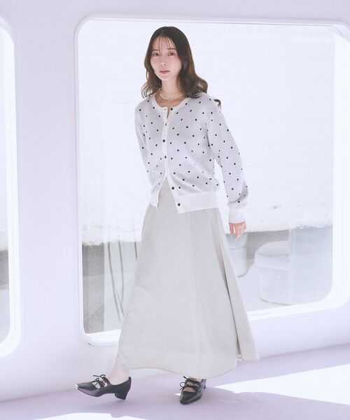 earth music&ecology（アースミュージックアンドエコロジー）の「ドットジャガードカーディガン（カーディガン/ボレロ・レディース・グレー/アイボリー・FREE）」の20枚目の写真