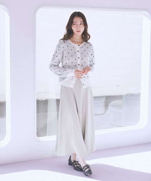 earth music&ecology（アースミュージックアンドエコロジー）の「ドットジャガードカーディガン（カーディガン/ボレロ・レディース・グレー/アイボリー・FREE）」の21枚目の写真