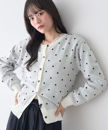 earth music&ecology | ドットジャガードカーディガン(カーディガン/ボレロ)