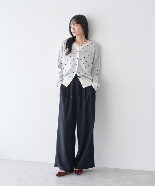 earth music&ecology（アースミュージックアンドエコロジー）の「ドットジャガードカーディガン（カーディガン/ボレロ・レディース・グレー/アイボリー・FREE）」の12枚目の写真