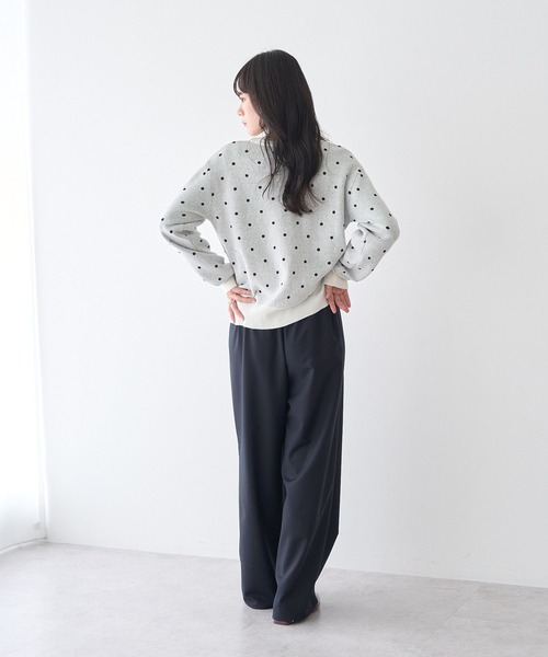 earth music&ecology（アースミュージックアンドエコロジー）の「ドットジャガードカーディガン（カーディガン/ボレロ・レディース・グレー/アイボリー・FREE）」の15枚目の写真