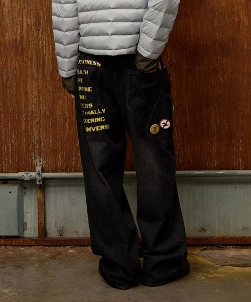 HOODHOOD（フッドフッド）の「★K-POPアイドル着用【UNISEX】HOODHOOD／NO STRESSデニム（デニムパンツ・レディース・ブルー/ブラック・MEDIUM/LARGE）」の15枚目の写真