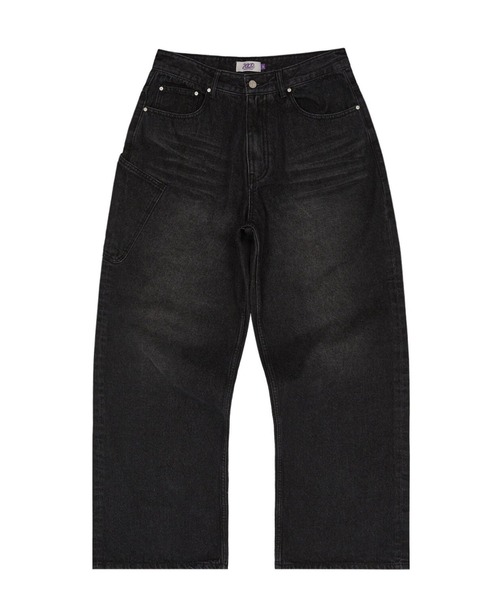 HOODHOOD（フッドフッド）の「★K-POPアイドル着用【UNISEX】HOODHOOD／NO STRESSデニム（デニムパンツ・レディース・ブルー/ブラック・MEDIUM/LARGE）」の5枚目の写真