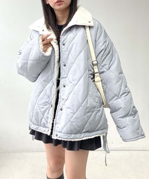 AS KNOW AS plus | ♪リバーシブル ボア×キルティング スタンドコート(その他アウター)