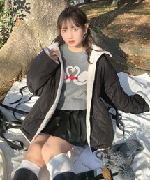 AS KNOW AS plus | ♪リバーシブル ボア×キルティング スタンドコート(その他アウター)