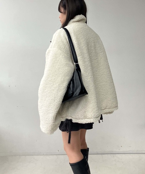 AS KNOW AS plus（アズノゥアズプラス）の「♪リバーシブル ボア×キルティング スタンドコート（その他アウター・レディース・ブルー/ブラック/アイボリー・FREE）」の22枚目の写真