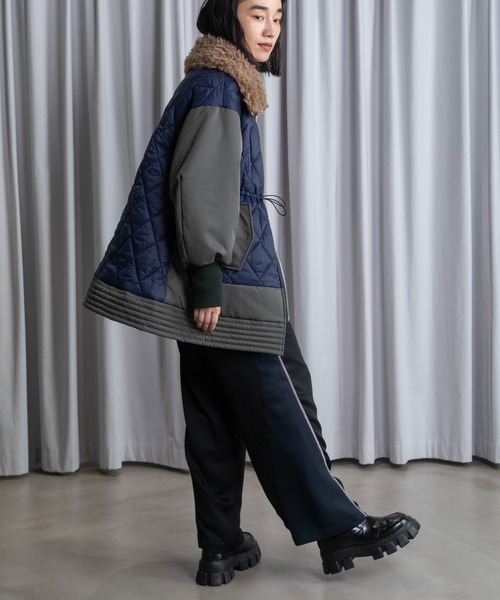 MARECHAL TERRE(マルシャルテル)の「キルティングブルゾン(ブルゾン・レディース・ブラック/アイボリー/チャコールグレー/カーキ・MEDIUM)」の5枚目の写真