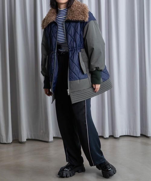 MARECHAL TERRE(マルシャルテル)の「キルティングブルゾン(ブルゾン・レディース・ブラック/アイボリー/チャコールグレー/カーキ・MEDIUM)」の6枚目の写真