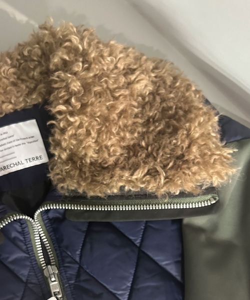 MARECHAL TERRE(マルシャルテル)の「キルティングブルゾン(ブルゾン・レディース・ブラック/アイボリー/チャコールグレー/カーキ・MEDIUM)」の7枚目の写真