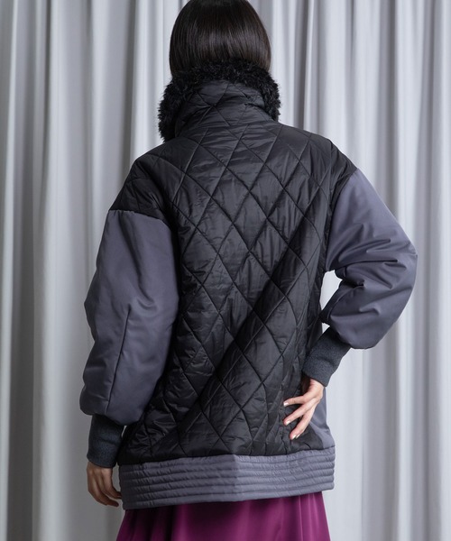 MARECHAL TERRE(マルシャルテル)の「キルティングブルゾン(ブルゾン・レディース・ブラック/アイボリー/チャコールグレー/カーキ・MEDIUM)」の9枚目の写真