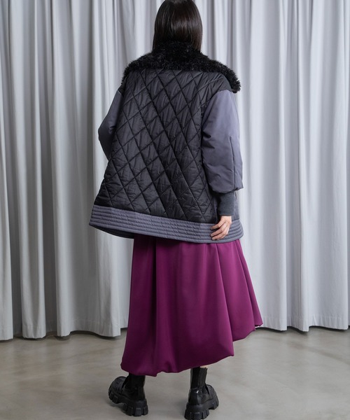 MARECHAL TERRE(マルシャルテル)の「キルティングブルゾン(ブルゾン・レディース・ブラック/アイボリー/チャコールグレー/カーキ・MEDIUM)」の12枚目の写真