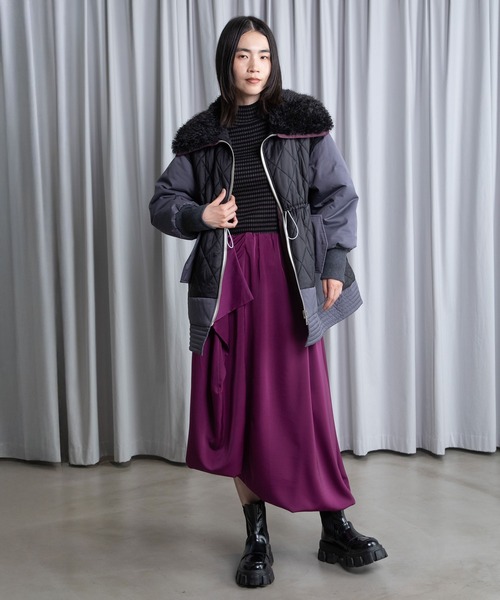 MARECHAL TERRE(マルシャルテル)の「キルティングブルゾン(ブルゾン・レディース・ブラック/アイボリー/チャコールグレー/カーキ・MEDIUM)」の13枚目の写真