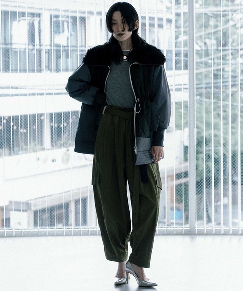 MARECHAL TERRE(マルシャルテル)の「キルティングブルゾン(ブルゾン・レディース・ブラック/アイボリー/チャコールグレー/カーキ・MEDIUM)」の15枚目の写真