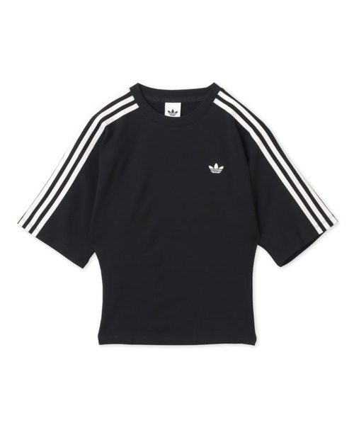 adidas(アディダス)の「adidas ADILENIUM 5.0 SLIM SS TEE / アディダス スリム ショートスリーブ ティー(Tシャツ/カットソー・レディース・ブラック・S/M/L)」の1枚目の写真