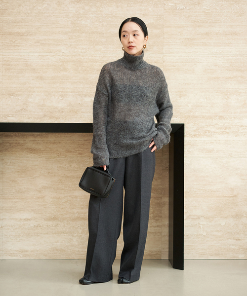 plage（プラージュ）の「《追加》ALPACA MIX BUTTON ニット 2（ニット/セーター・レディース・チャコールグレー/ベージュ/ホワイト・FREE）」の4枚目の写真