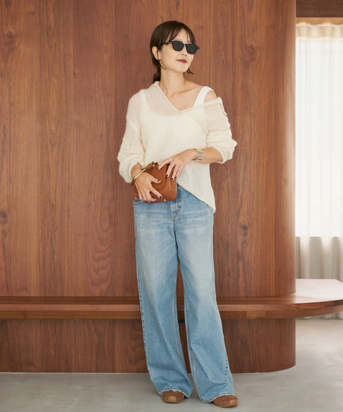 plage（プラージュ）の「《追加》ALPACA MIX BUTTON ニット 2（ニット/セーター・レディース・チャコールグレー/ベージュ/ホワイト・FREE）」の7枚目の写真