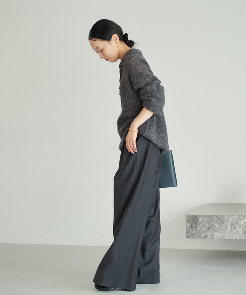 plage（プラージュ）の「《追加》ALPACA MIX BUTTON ニット 2（ニット/セーター・レディース・チャコールグレー/ベージュ/ホワイト・FREE）」の21枚目の写真