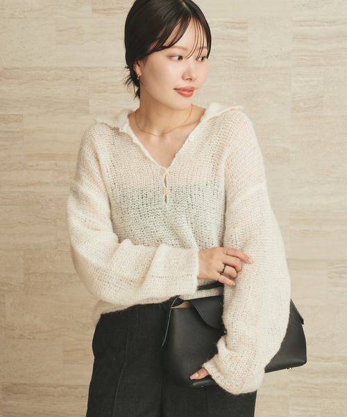 『美品』plage ニット plage｜ALPACA MIX BUTTON ニット | Rakuten Fashion(楽天ファッション