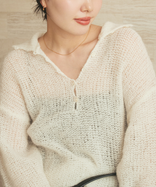 plage ALPACA MIX BUTTON ニット plage｜ALPACA MIX BUTTON ニット | Rakuten Fashion(楽天ファッション