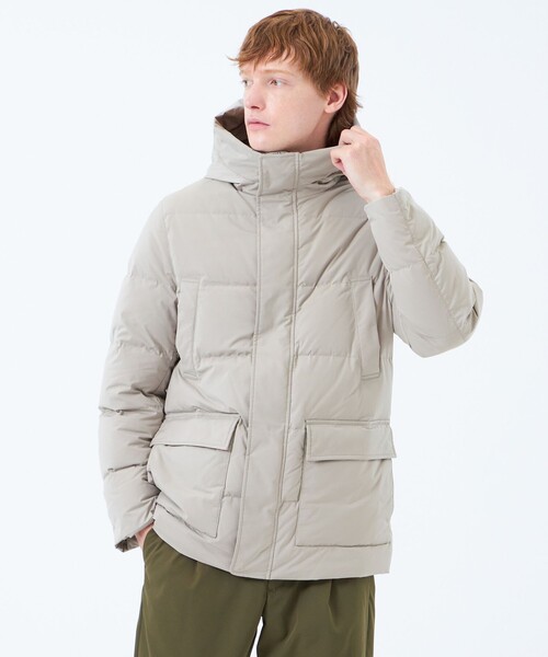 MACKINTOSH PHILOSOPHY(マッキントッシュ フィロソフィー)の「メモリーストレッチ フーデッドダウンブルゾン(ダウンジャケット/コート・メンズ・ブラック/ダークネイビー/ベージュ系その他・40/38/42)」の1枚目の写真