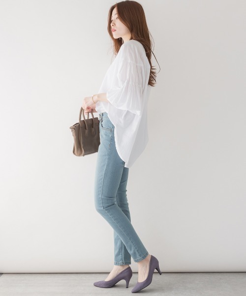 aity(アイティ)の「<ストレッチ> フロントジッパーデニムスキニーパンツ(デニムパンツ・レディース・ネイビー/ホワイト/ブルー/ワンウォッシュ・M/L/LL/3L/4L)」の15枚目の写真