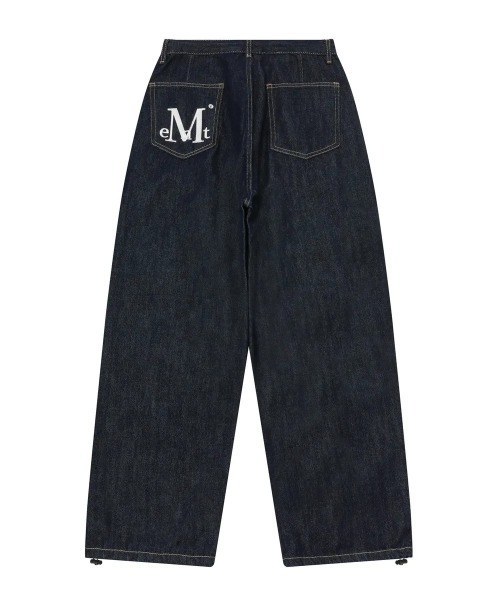 MUCENT（ムセント）の「【日本未発売/WEB限定】MUCENT(ムセント)/オーバーサイズ ワイド バックポケット ロゴ デニム パンツ/MAXXI BACK POCKET BIG LOGO DENIM（デニムパンツ・レディース・ダークブルー/ブラック・FREE）」の20枚目の写真
