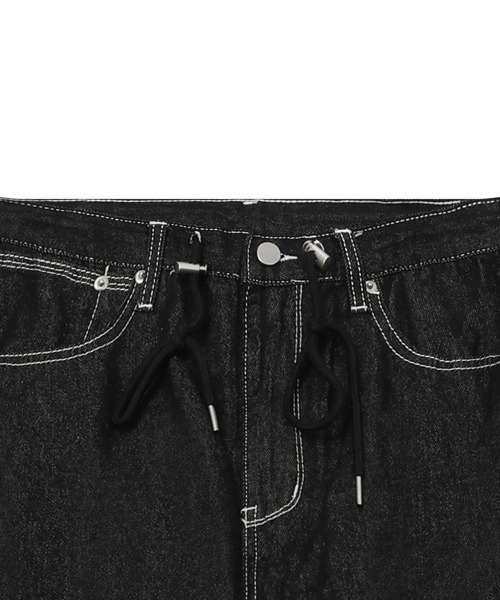 MUCENT（ムセント）の「【日本未発売/WEB限定】MUCENT(ムセント)/オーバーサイズ ワイド バックポケット ロゴ デニム パンツ/MAXXI BACK POCKET BIG LOGO DENIM（デニムパンツ・レディース・ダークブルー/ブラック・FREE）」の15枚目の写真