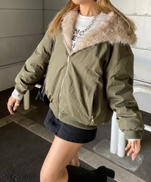 non-hedge（ノンヘッジ）の「リバーシブルフェイクファーフードミリタリージャケット（MA-1・レディース）」