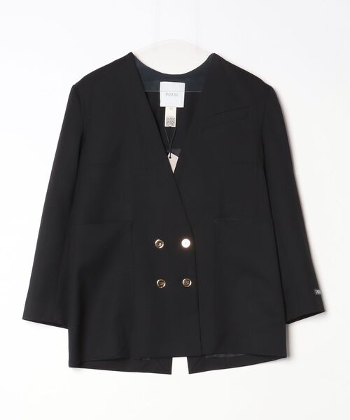 限定値下げ！新品未使用！Patou ウールジャケット ブランド古着】Patou｜パトゥのノーカラージャケット（ウール・ニット