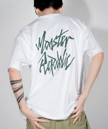 ムーブメントロゴディープグリーンTシャツホワイト