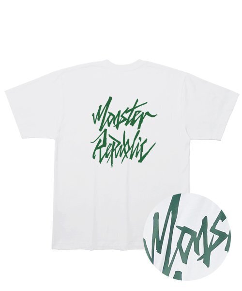 MONSTER REPUBLIC（モンスターリパブリック）の「ムーブメントロゴディープグリーンTシャツホワイト（Tシャツ/カットソー・レディース・その他・LARGE/MEDIUM/SMALL/X-LARGE）」の3枚目の写真