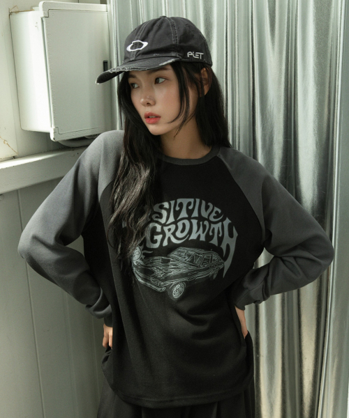 ACOVER（オコボ）の「グロウサン ラグラン ロングスリーブ 3カラー（Tシャツ/カットソー・レディース・ネイビー/オートミール/チャコール・FREE）」の7枚目の写真