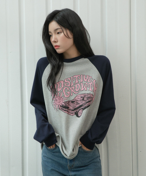 ACOVER（オコボ）の「グロウサン ラグラン ロングスリーブ 3カラー（Tシャツ/カットソー・レディース・ネイビー/オートミール/チャコール・FREE）」の9枚目の写真