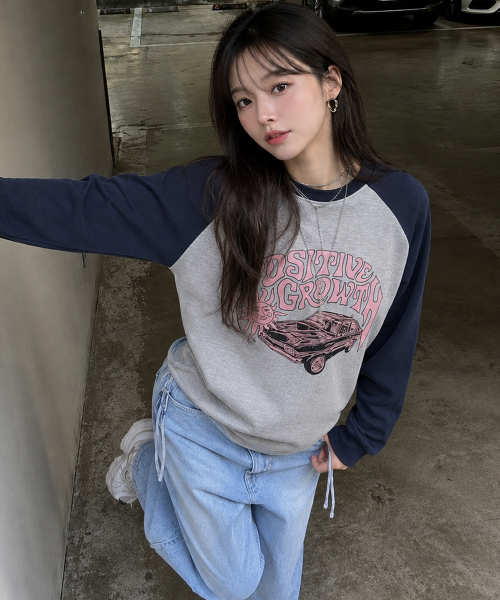 ACOVER(オコボ)の「グロウサン ラグラン ロングスリーブ 3カラー(Tシャツ/カットソー・レディース・ネイビー/オートミール/チャコール・FREE)」の8枚目の写真