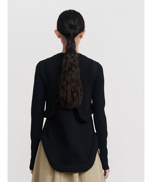 UN3D.(アンスリード)の「EDGE WAVE KNIT VEST / エッジウェーブニットベスト(ベスト・レディース・オレンジ/ブラック/グレー/ターコイズブルー・FREE)」の6枚目の写真