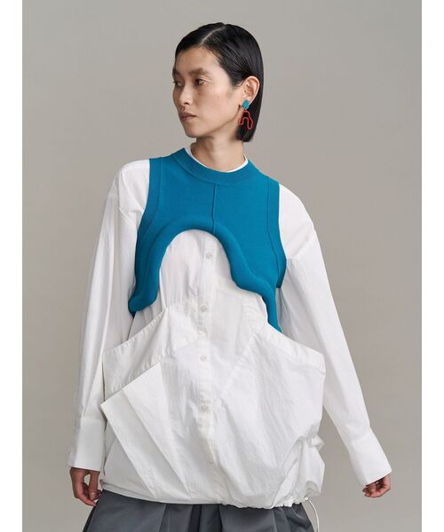 UN3D.（アンスリード）の「EDGE WAVE KNIT VEST / エッジウェーブニットベスト（ベスト・レディース・オレンジ/ブラック/グレー/ターコイズブルー・FREE）」の22枚目の写真